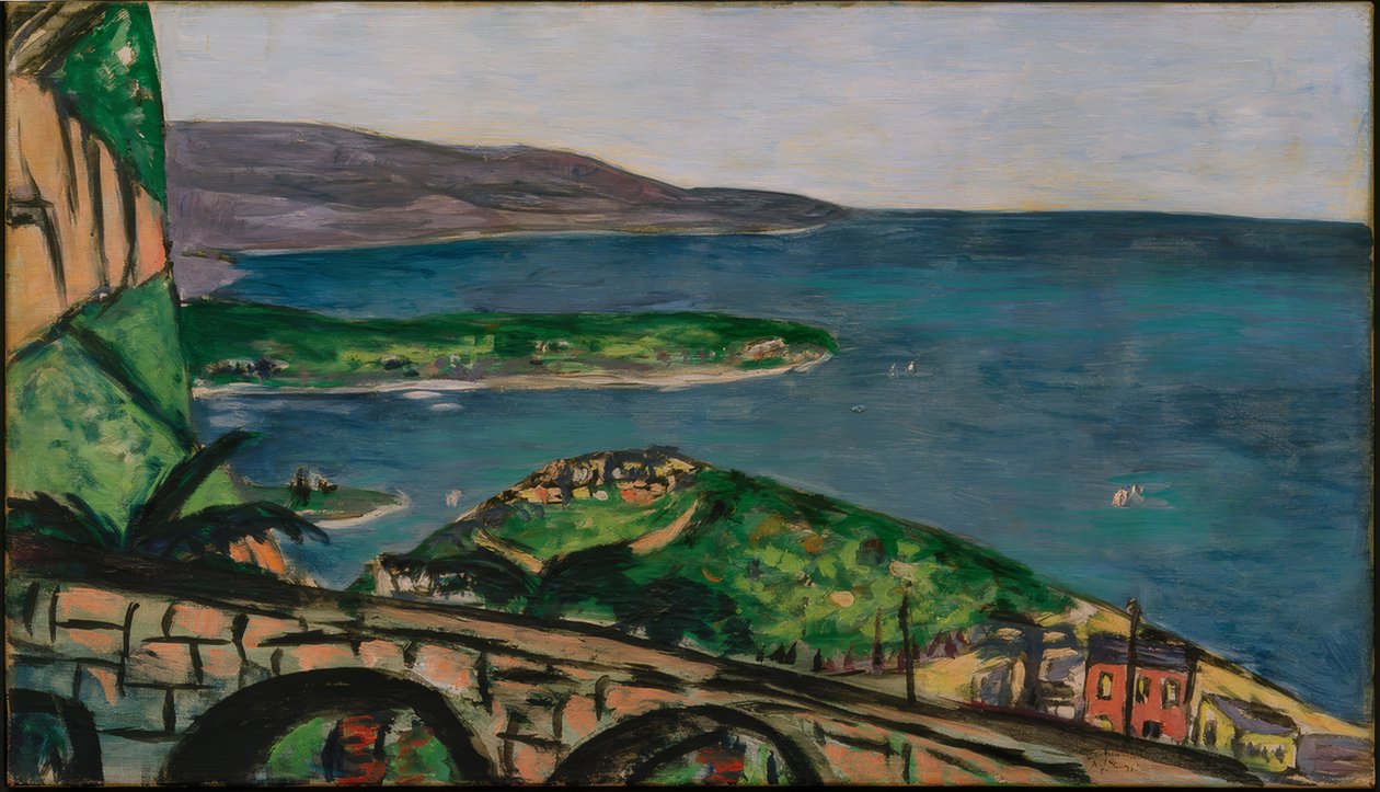 Pohled na Cap Martin, modrá od Max Beckmann