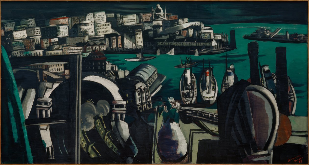 Pohled na Janov: Janovský přístav od Max Beckmann