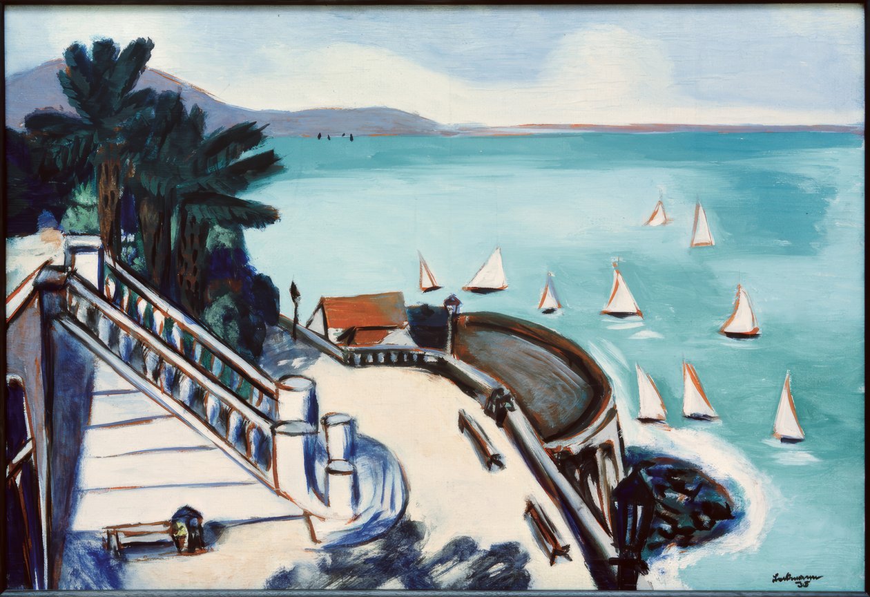 Pohled z terasy v Monte Carlu od Max Beckmann