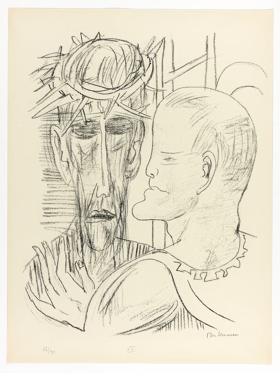 Kristus a Pilát, deska 15 ze dne a snu od Max Beckmann
