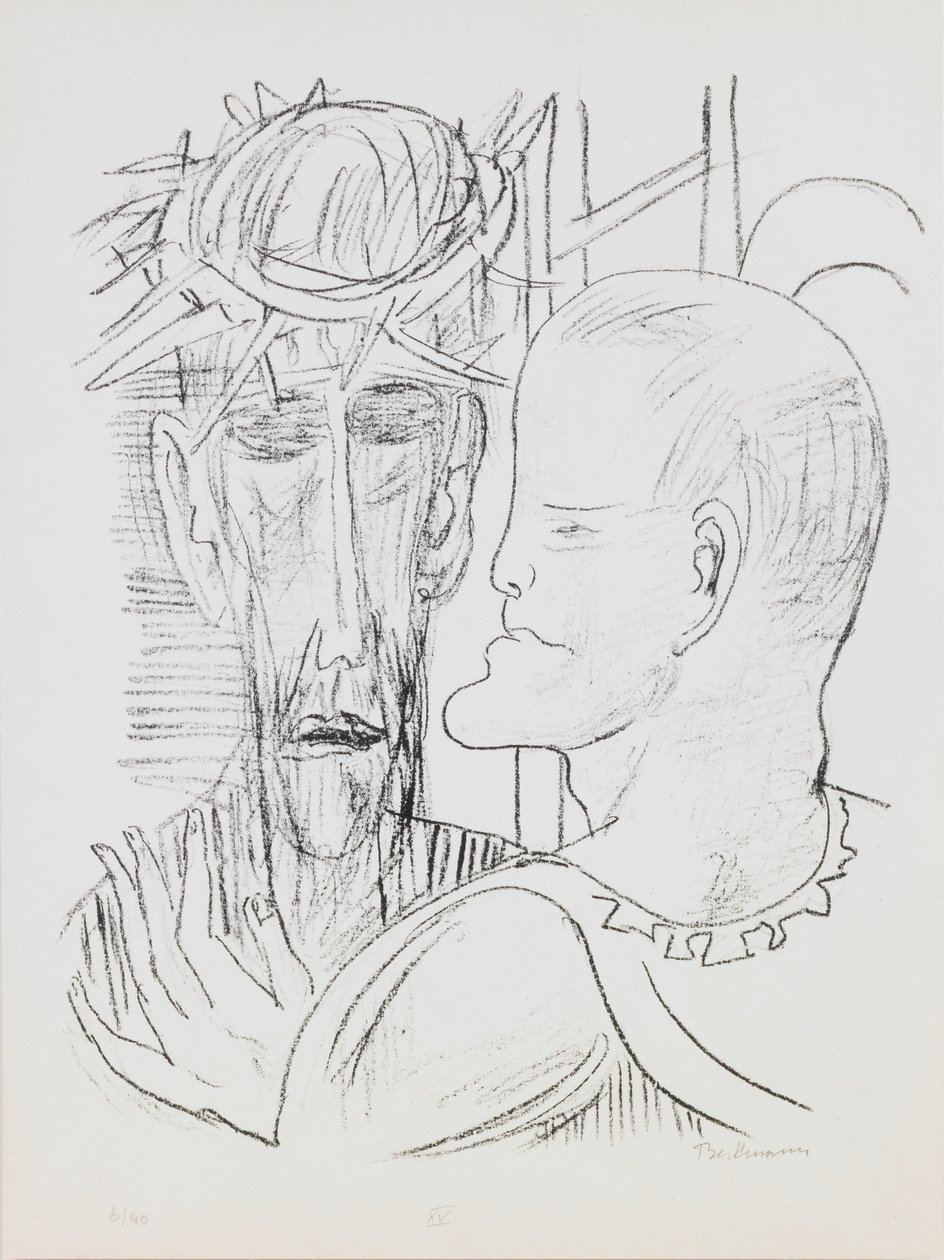 Kristus a Pilát, deska 15 z portfolia „Den a sen“ od Max Beckmann