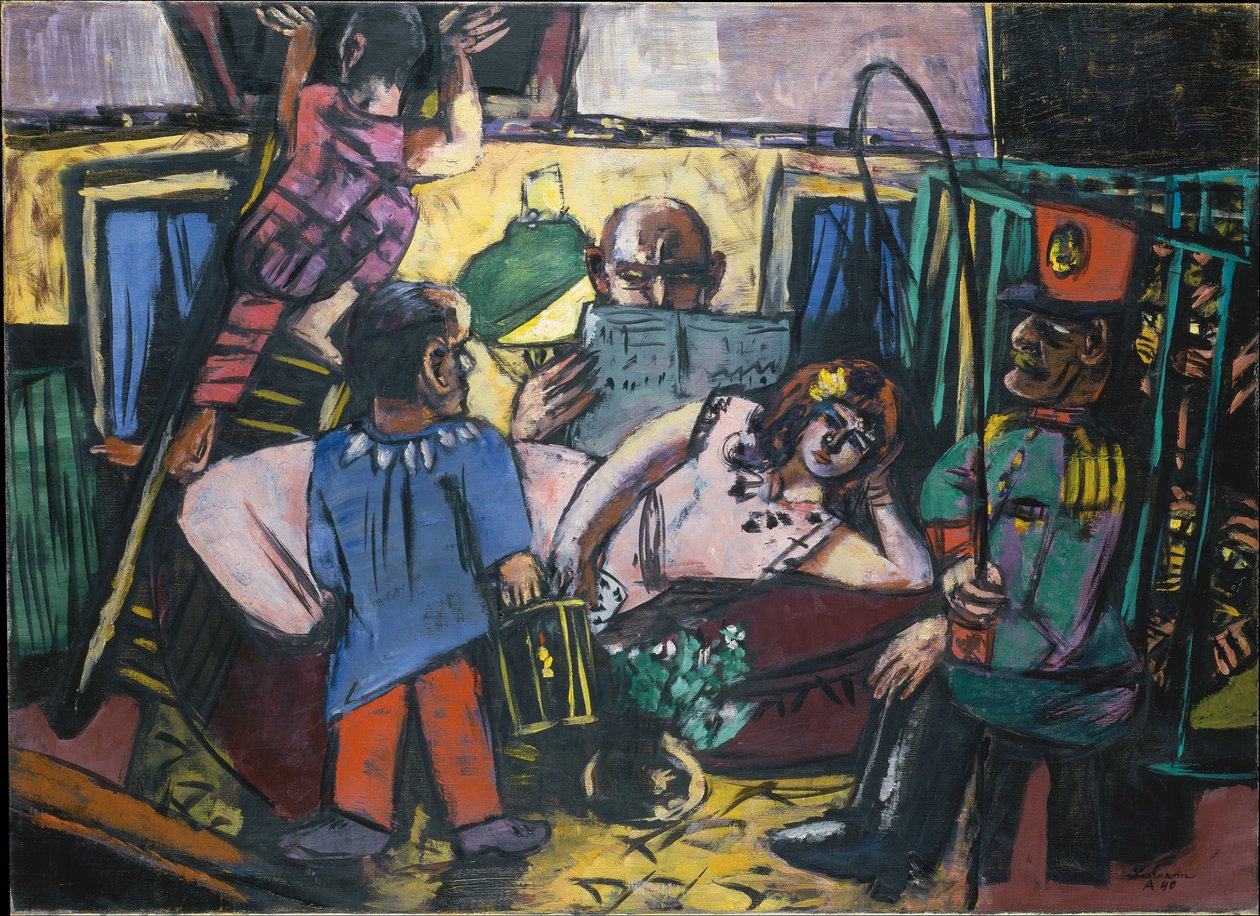 Cirkusový karavan od Max Beckmann