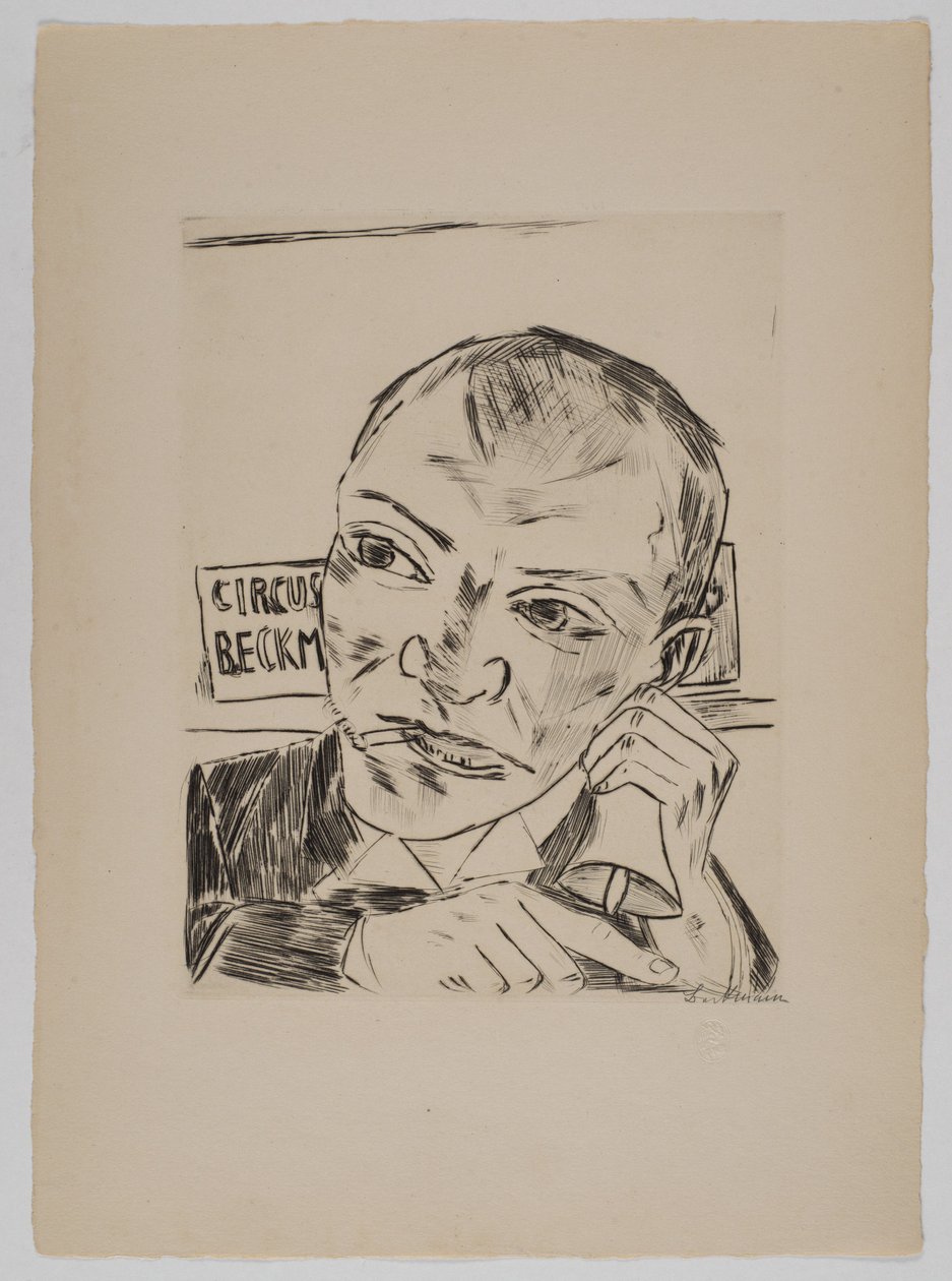 Vyvolávač (Autoportrét) od Max Beckmann