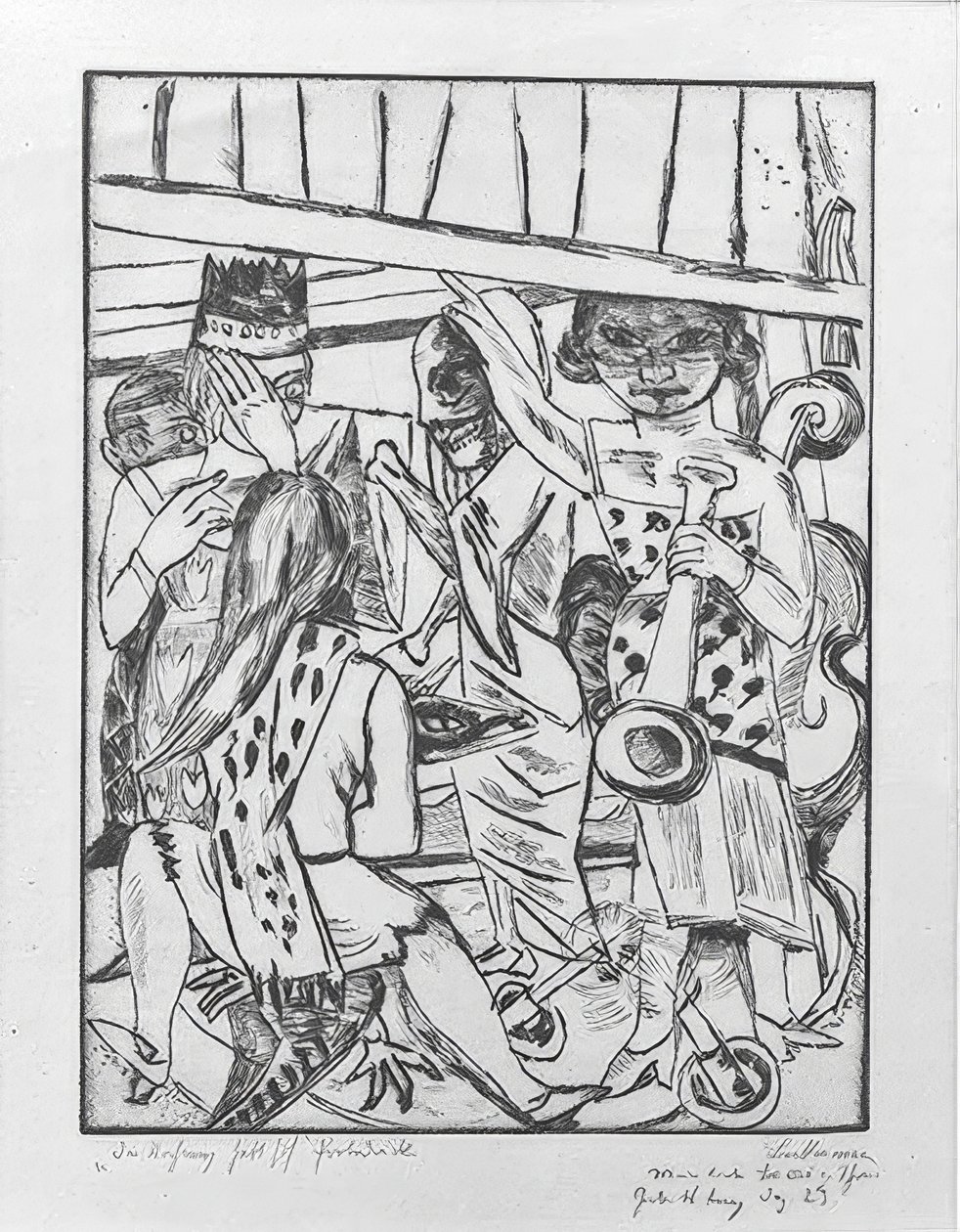 Opona jde nahoru od Max Beckmann