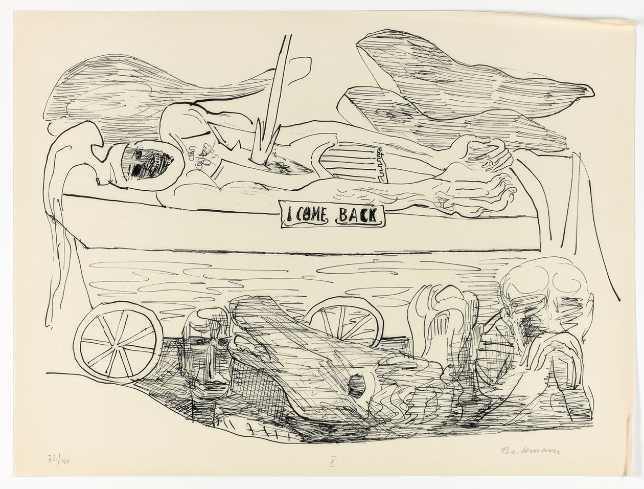 Dream of War, deska 10 z Day and Dream od Max Beckmann