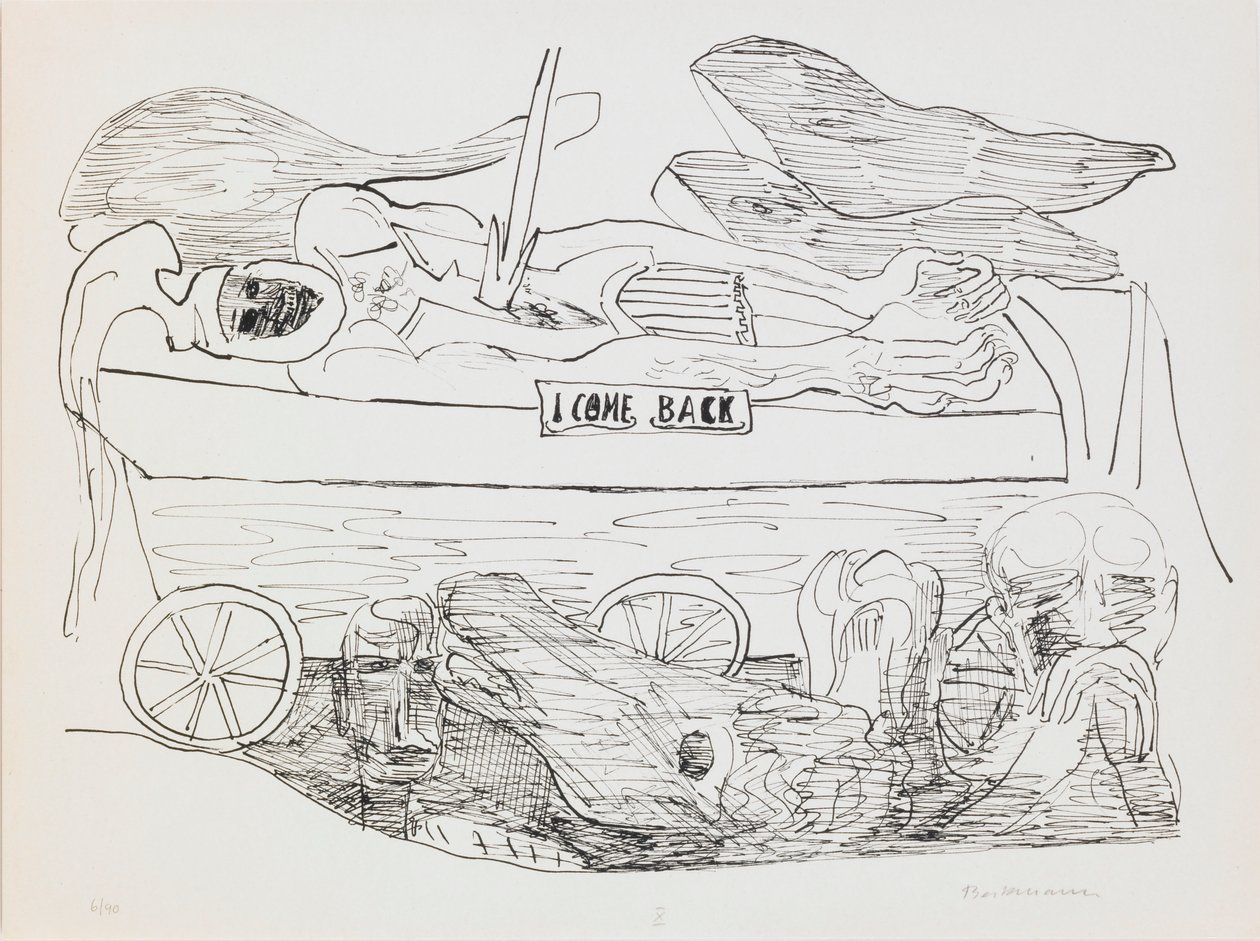 Dream of War, deska 10 z portfolia „Den a sen“ od Max Beckmann