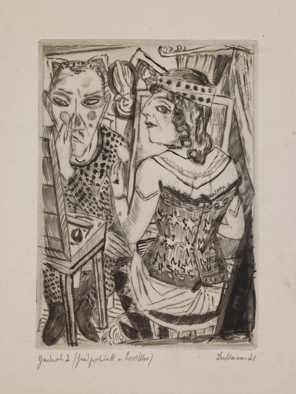 Šatna, deska 2 z portfolia "Výroční veletrh" od Max Beckmann
