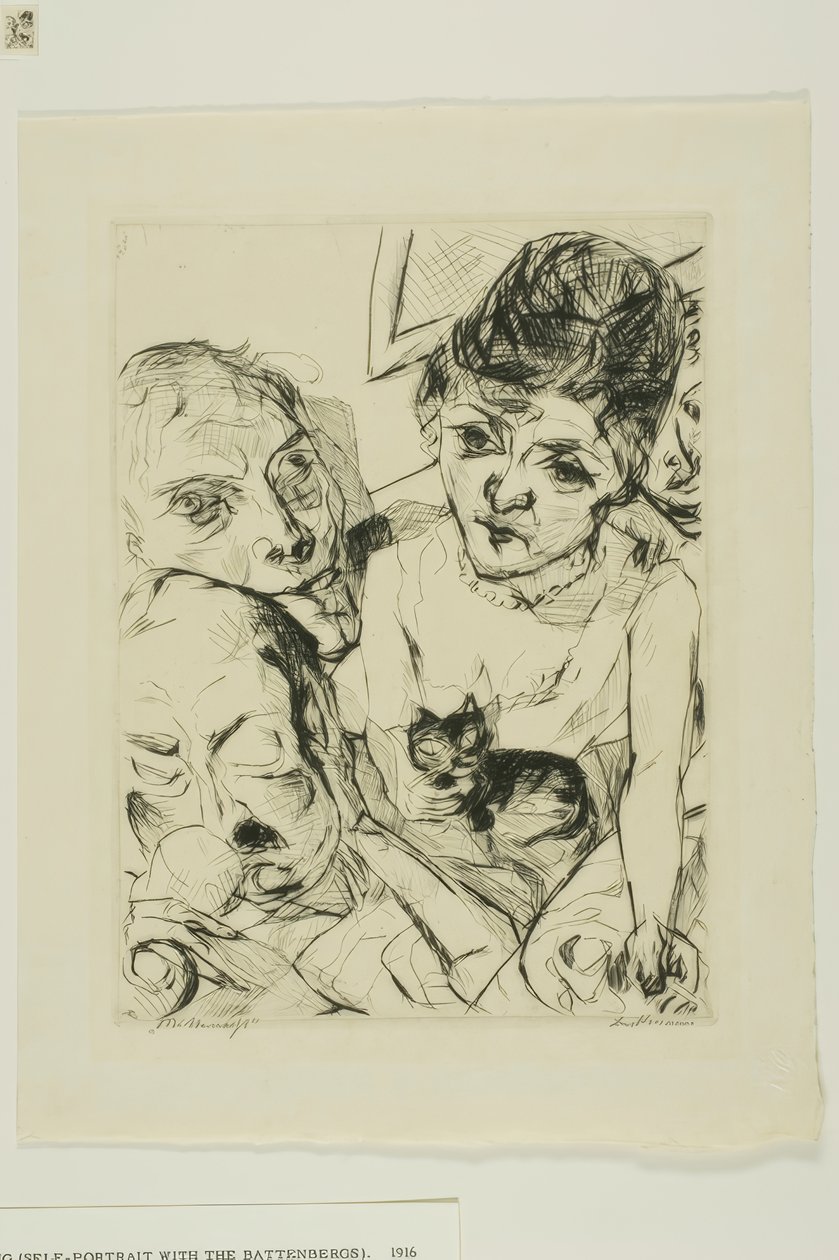 Večer, talíř deset z tváří od Max Beckmann
