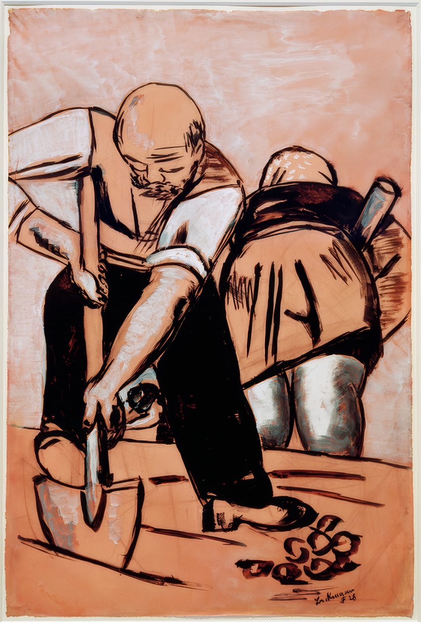 Terénní pracovníci od Max Beckmann