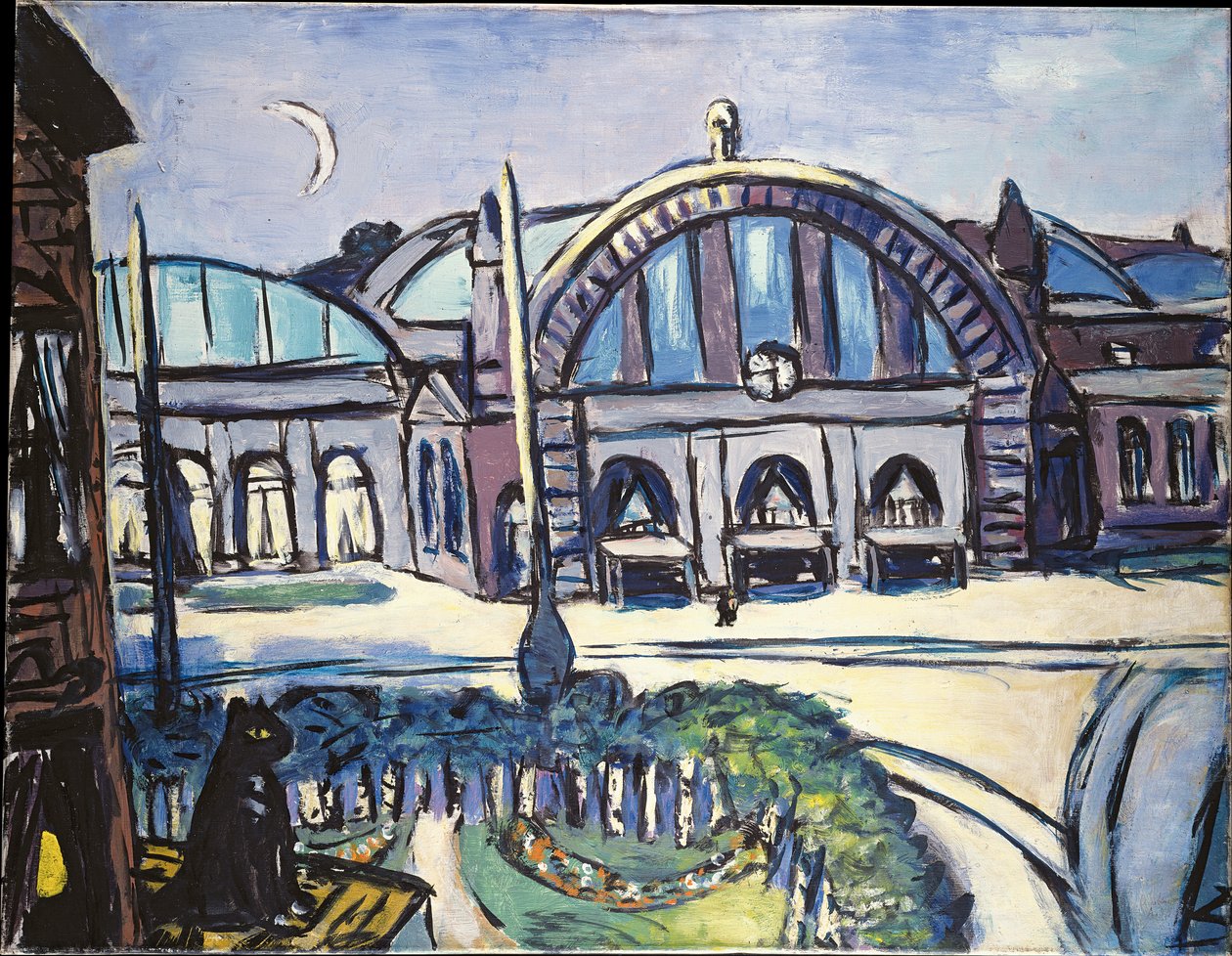 Frankfurtské hlavní nádraží od Max Beckmann