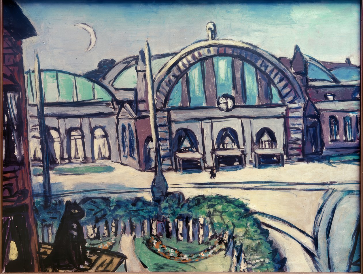 Frankfurtské hlavní nádraží od Max Beckmann