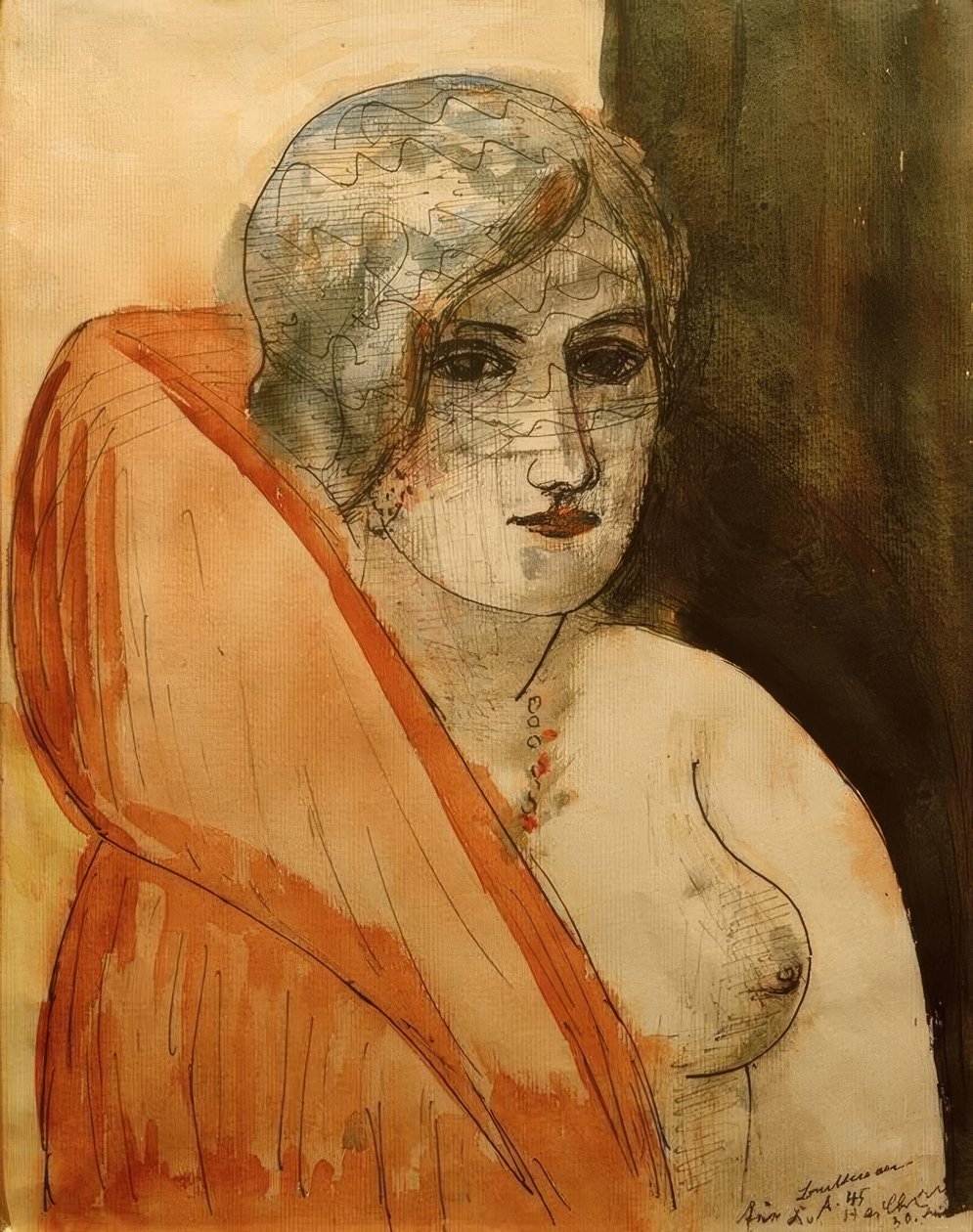 Žena v kožešině od Max Beckmann