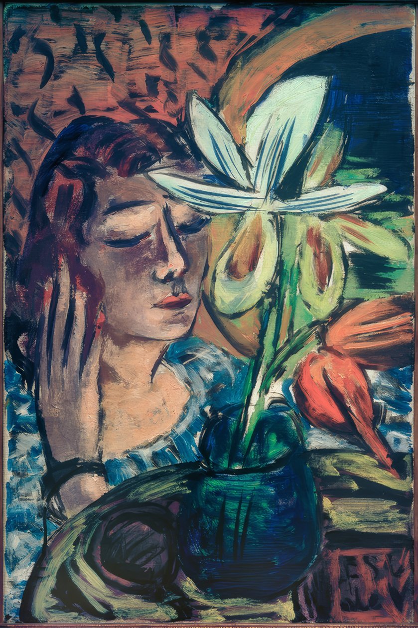 Žena s orchidejí od Max Beckmann