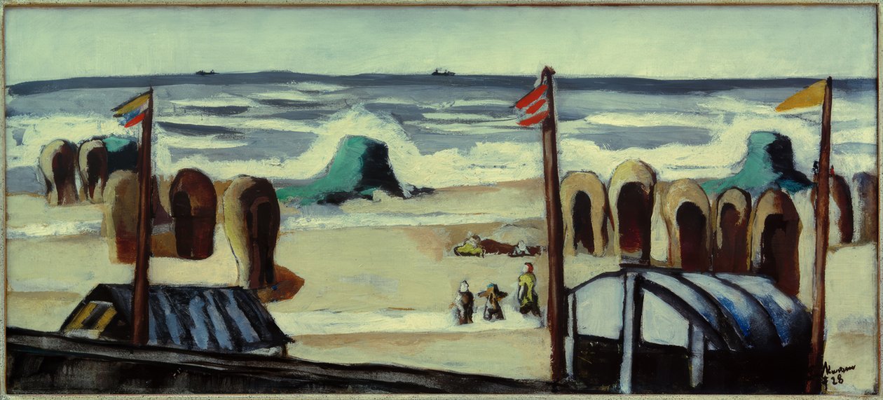 Šedá pláž od Max Beckmann