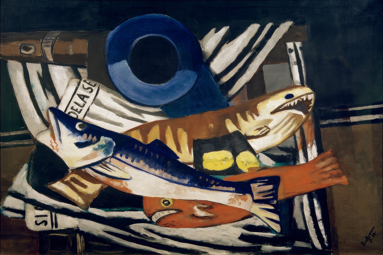 Velké zátiší z ryb od Max Beckmann
