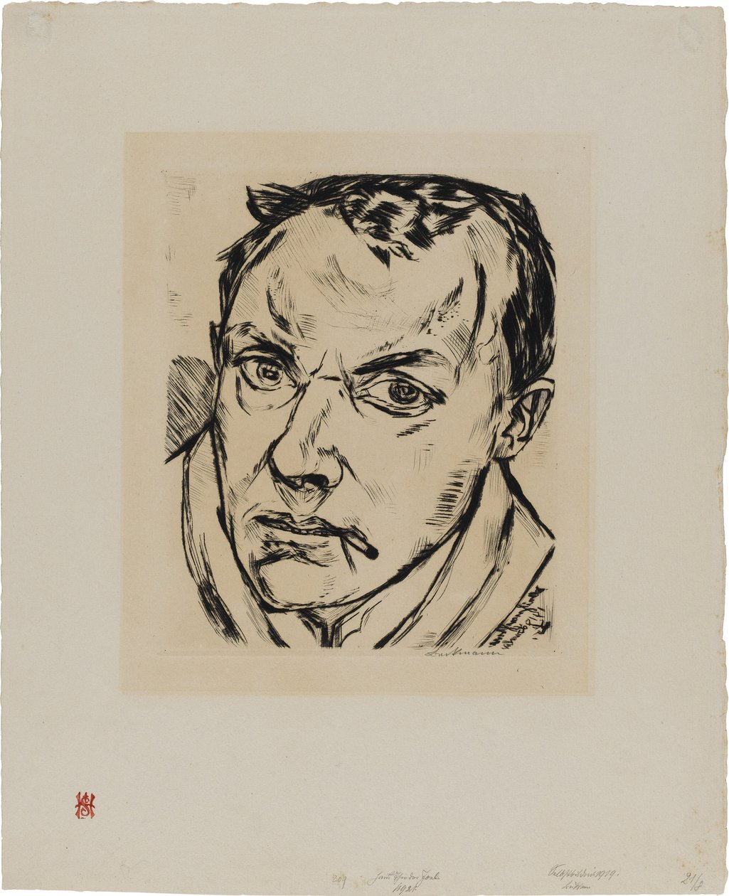 Velký autoportrét od Max Beckmann