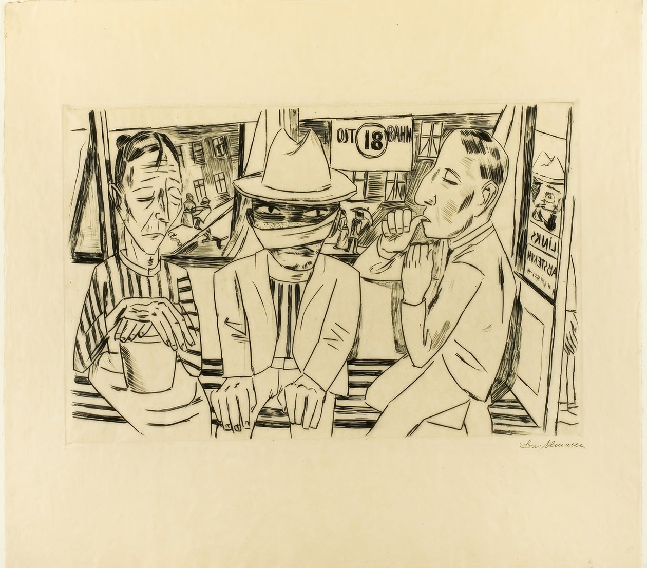 V tramvaji od Max Beckmann