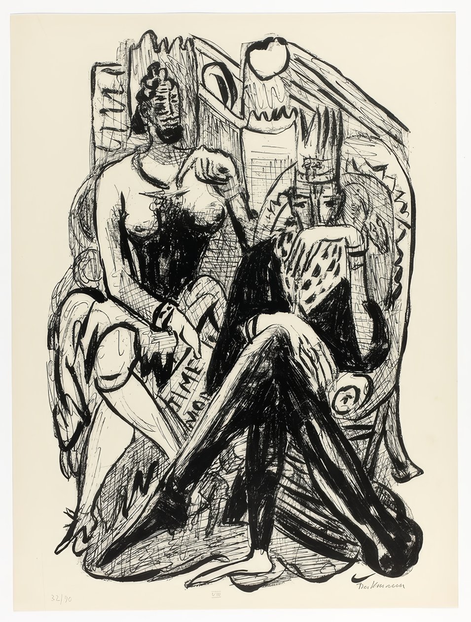 Král a demagog, osmá deska z Day and Dream od Max Beckmann
