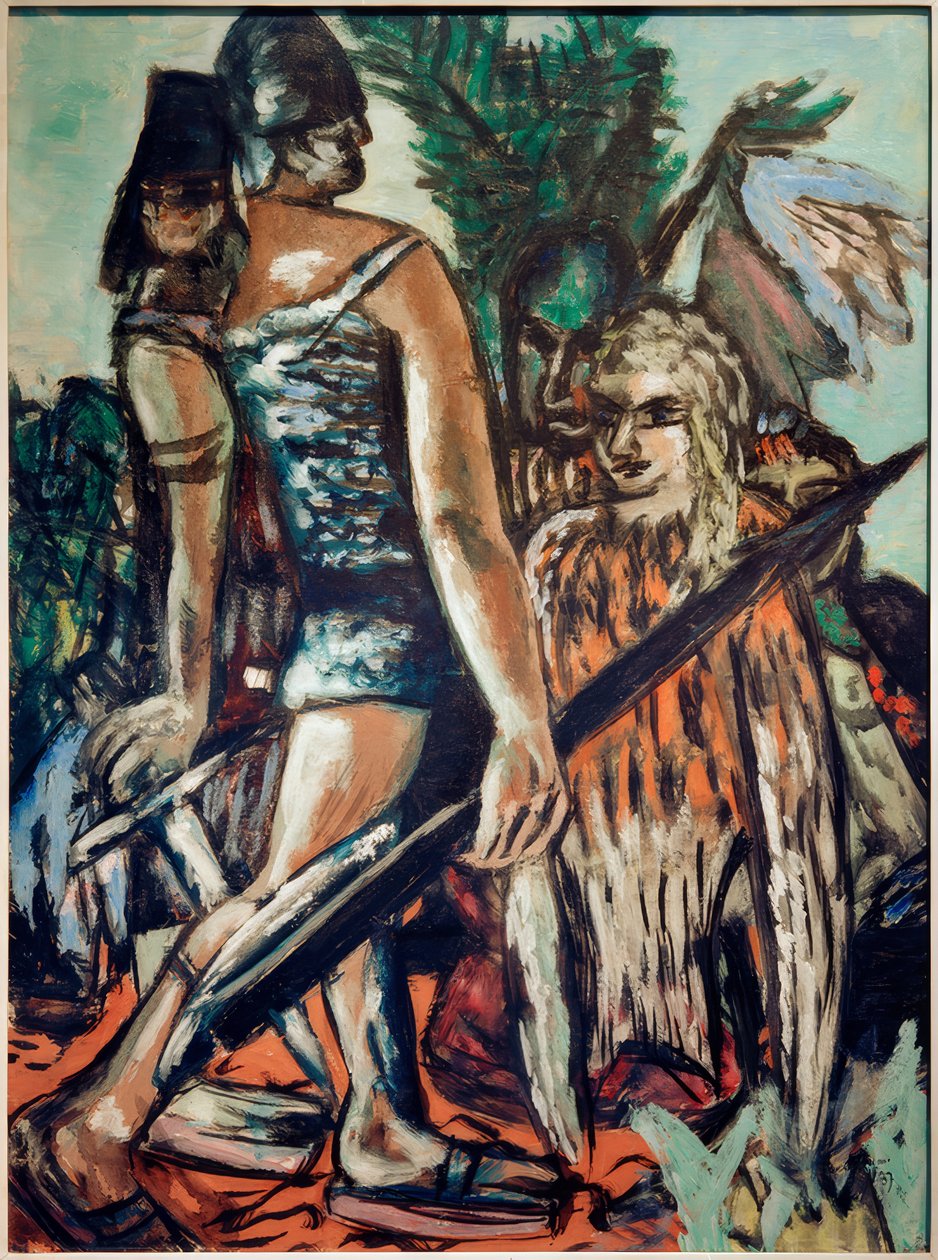 Válečník a ptačí žena od Max Beckmann