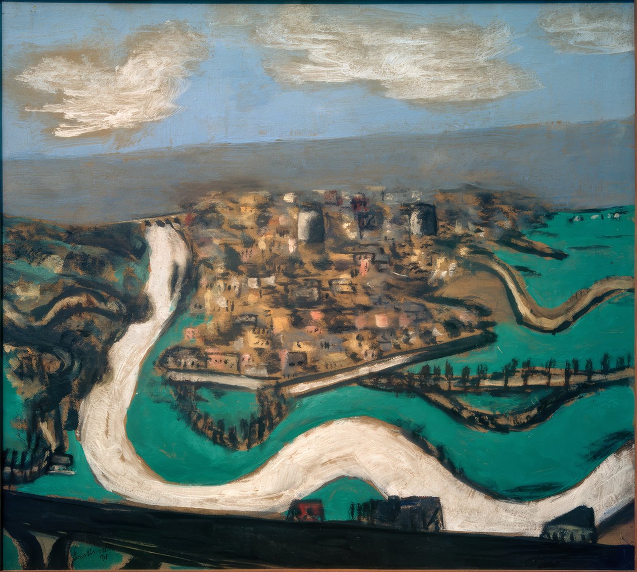 Krajina poblíž Saint-Germain od Max Beckmann
