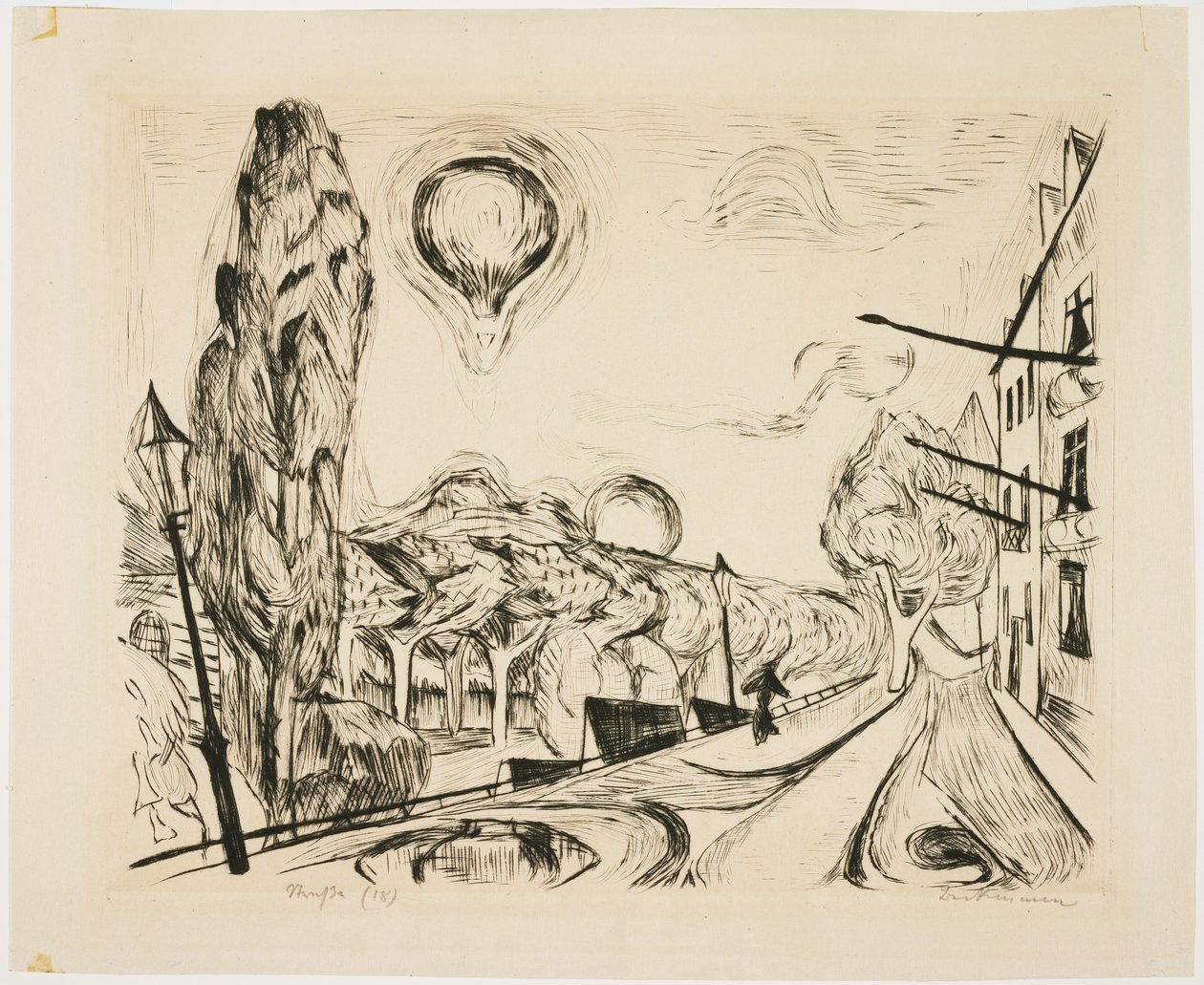 Krajina s balónem od Max Beckmann