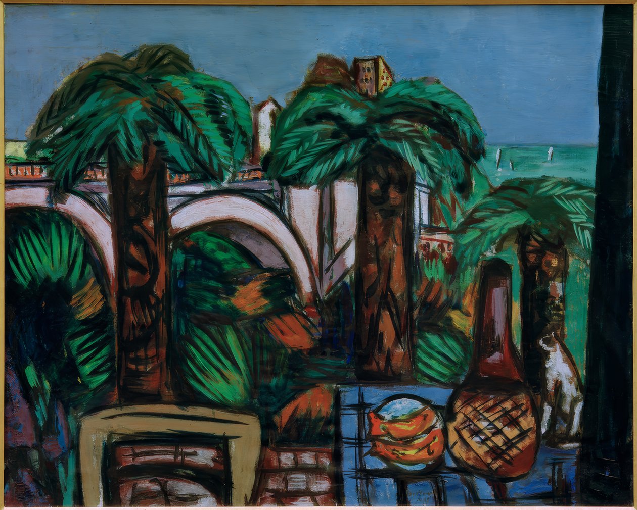 Krajina se třemi palmami. Beaulieu od Max Beckmann