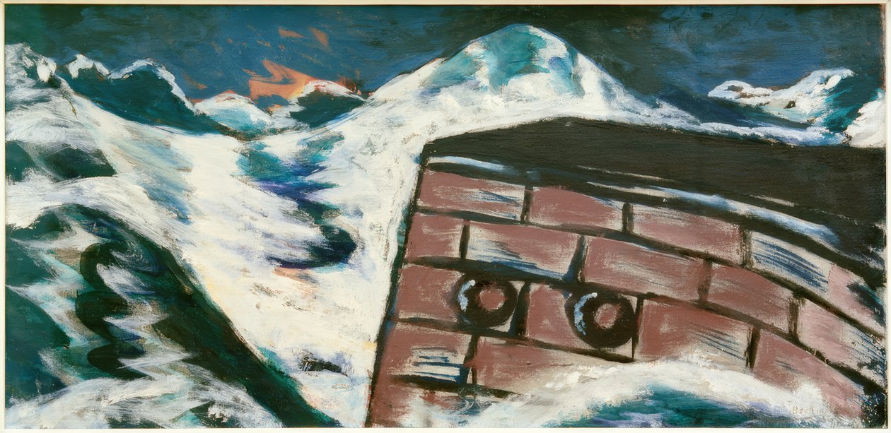 Přistávací molo v bouři od Max Beckmann