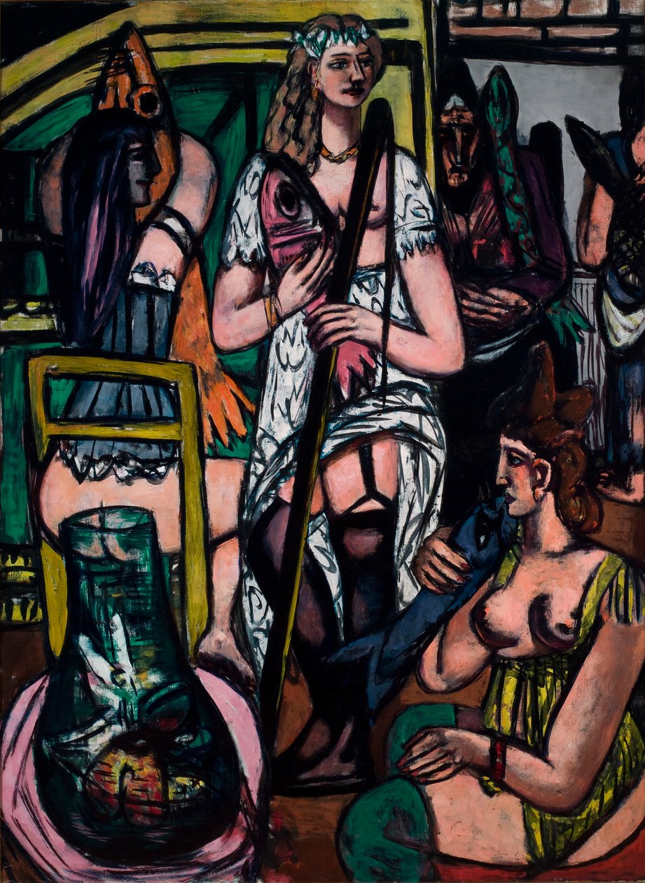Velký obraz žen. Rybářky od Max Beckmann