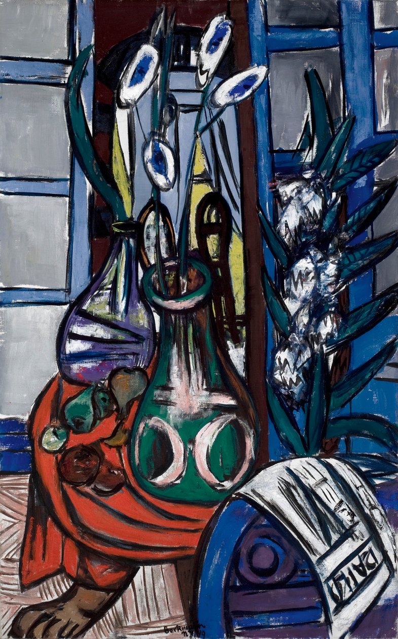 Velký interiér zátiší (modrý) od Max Beckmann