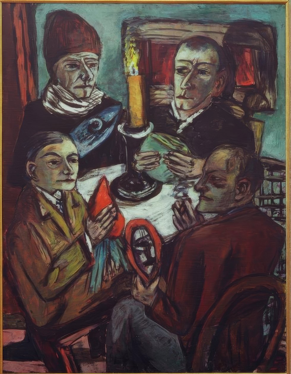 Les Artistes se zeleninou od Max Beckmann