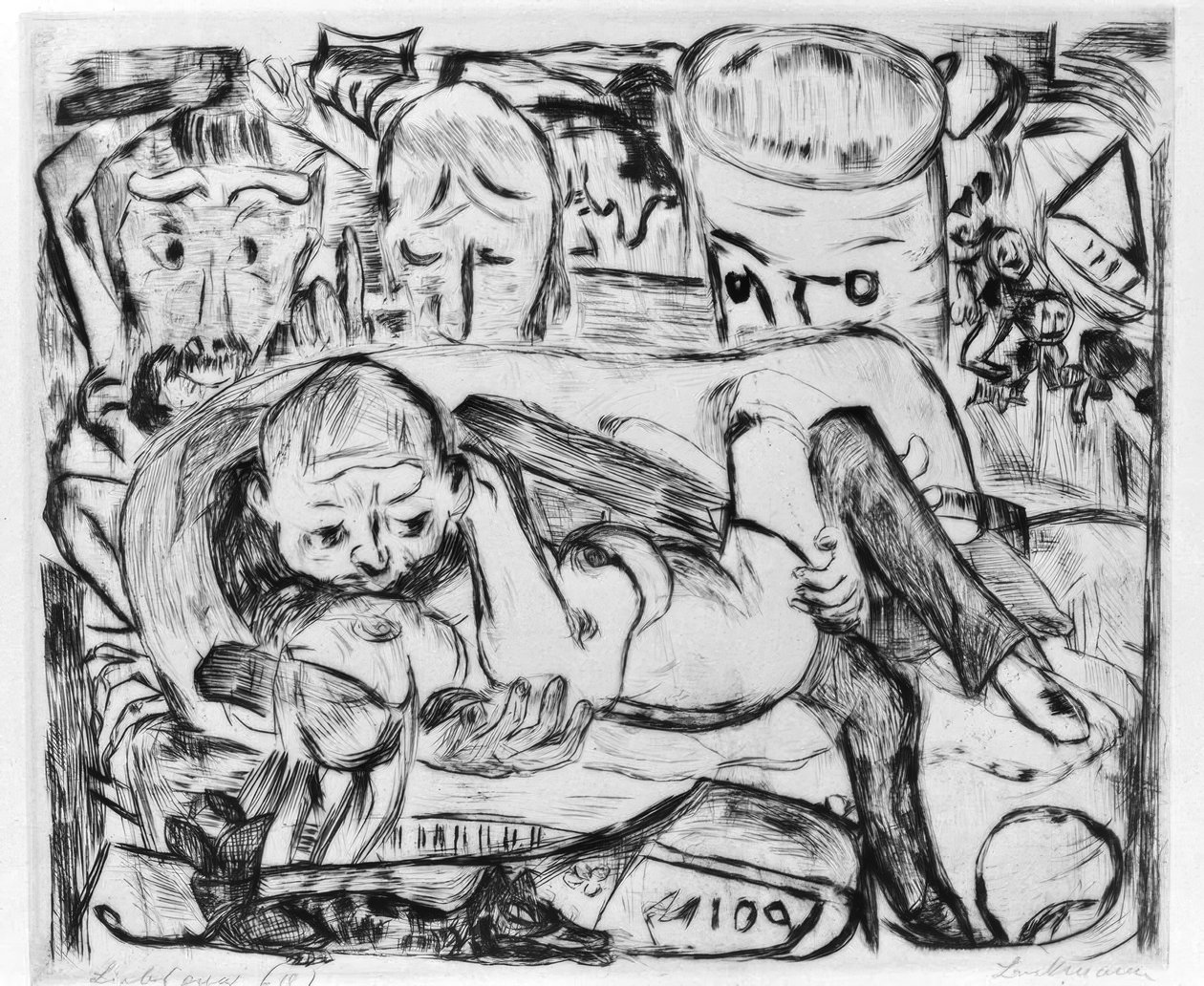 Liebespaar II od Max Beckmann