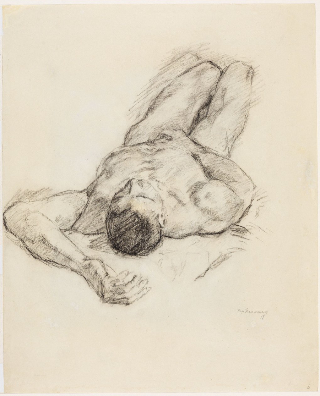 Ležící mužský akt od Max Beckmann