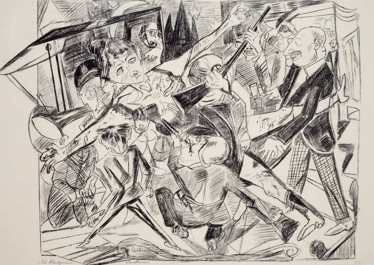 Martyrium, od Max Beckmann (1884-1950), rytina. Německo, 20. století. od Max Beckmann