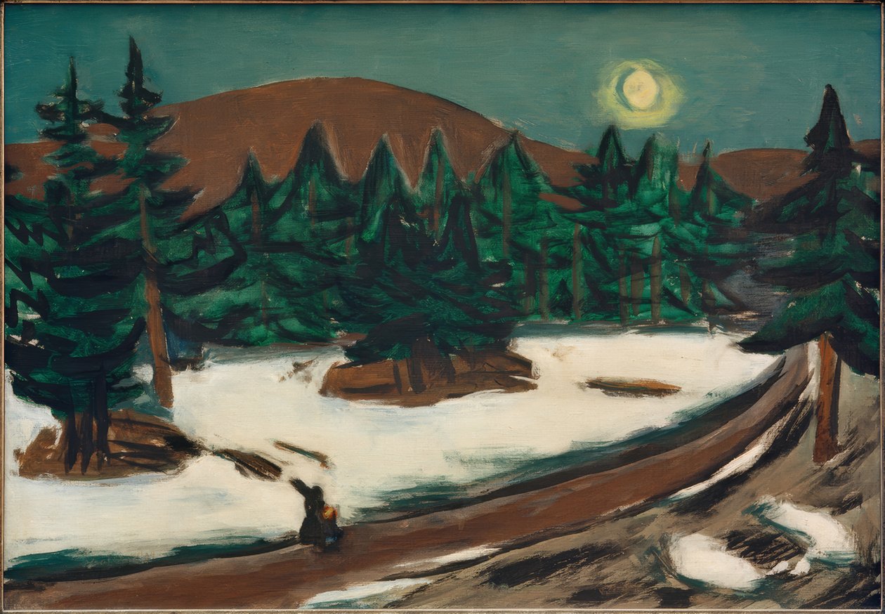 Měsíční krajina v horách se sněhem od Max Beckmann