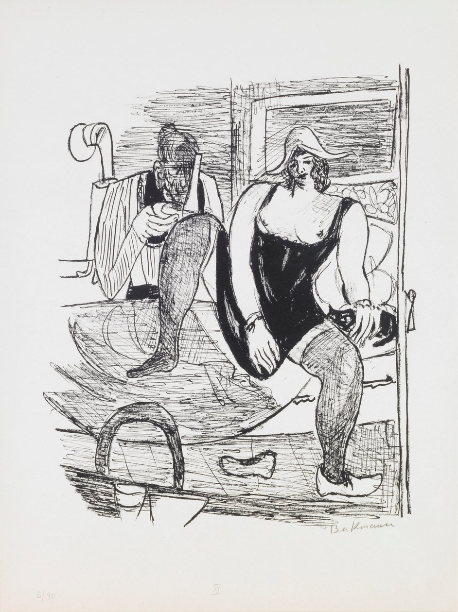 Ráno, deska 11 z portfolia „Den a sen“ od Max Beckmann