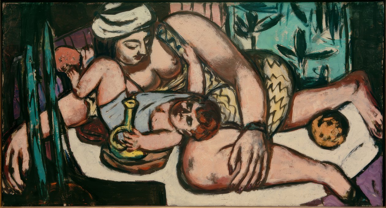 Matka s hrajícím si dítětem od Max Beckmann
