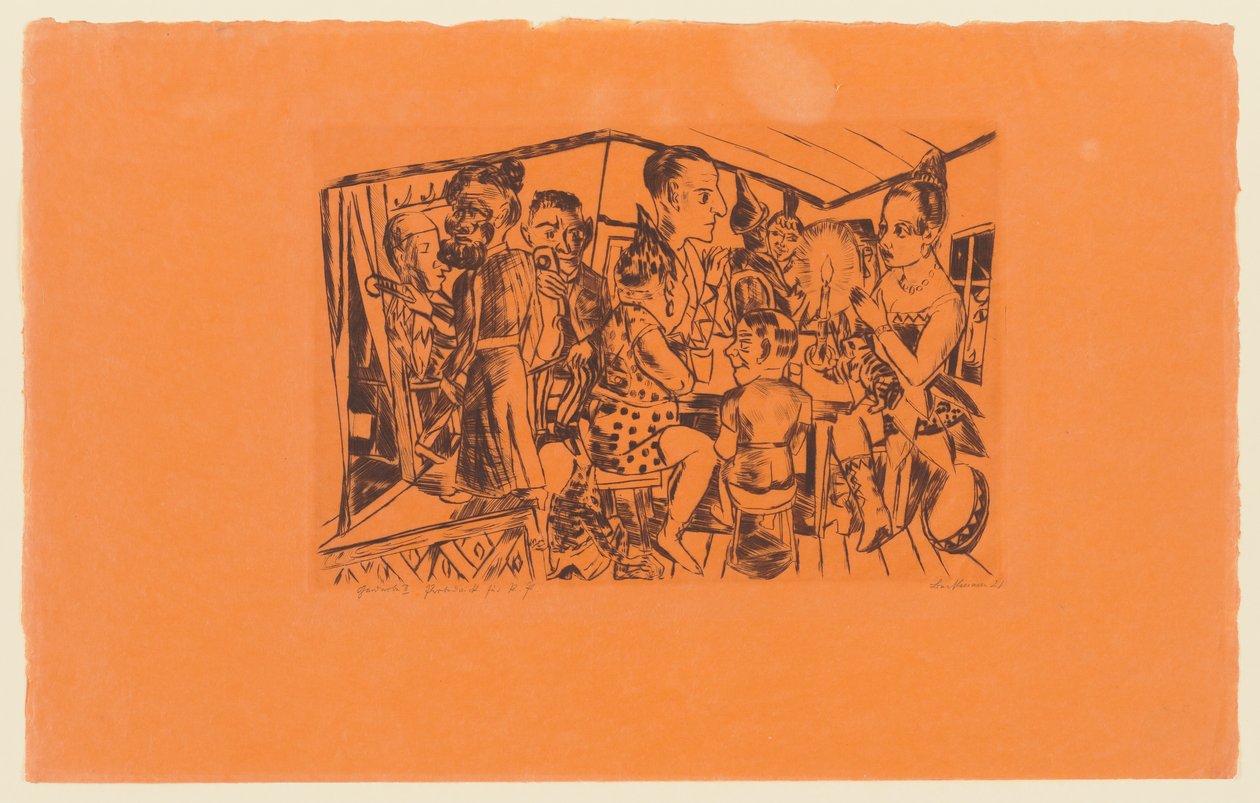 Platte 2 der Serie: Jährlicher Jahrmarkt od Max Beckmann