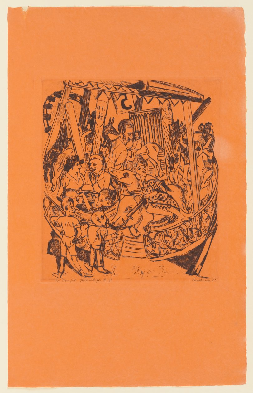 Tafel 7 der Serie: Jahrmarkt od Max Beckmann