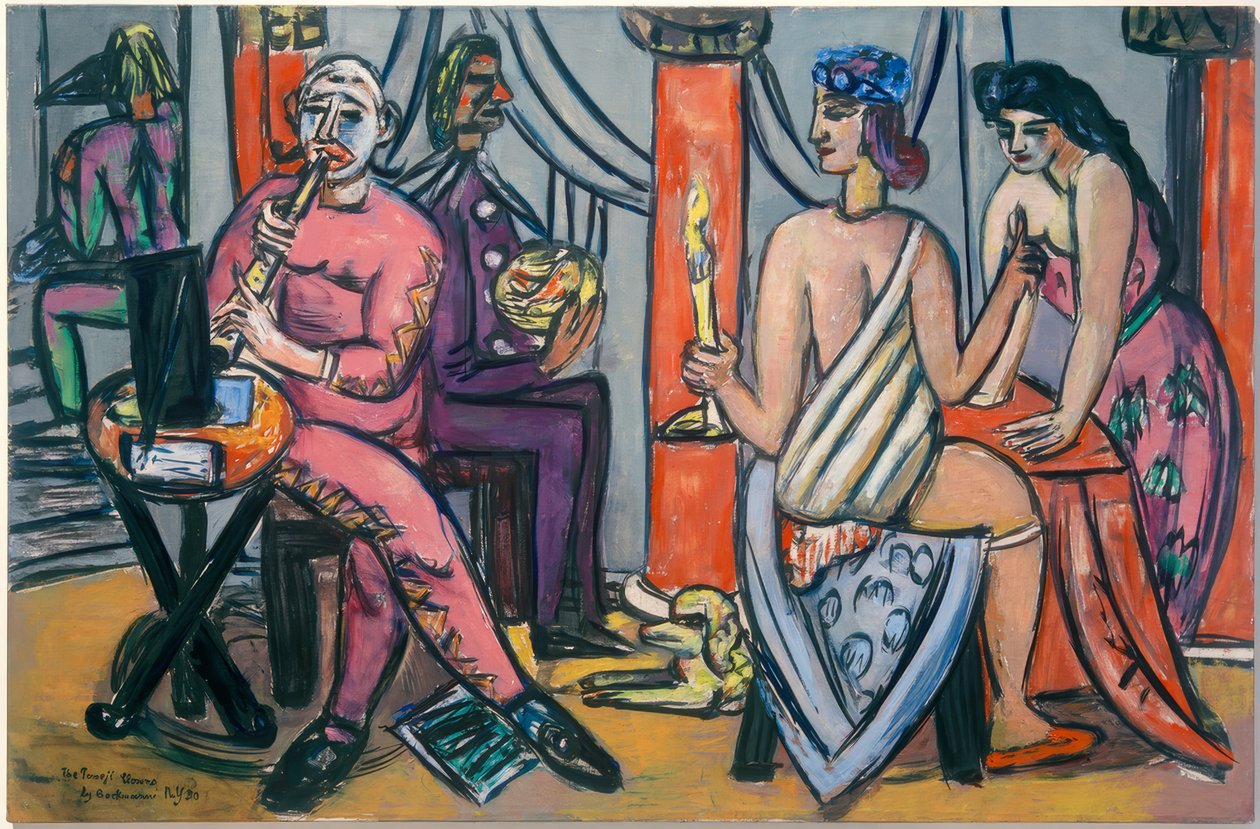 Pompeje-klauni od Max Beckmann