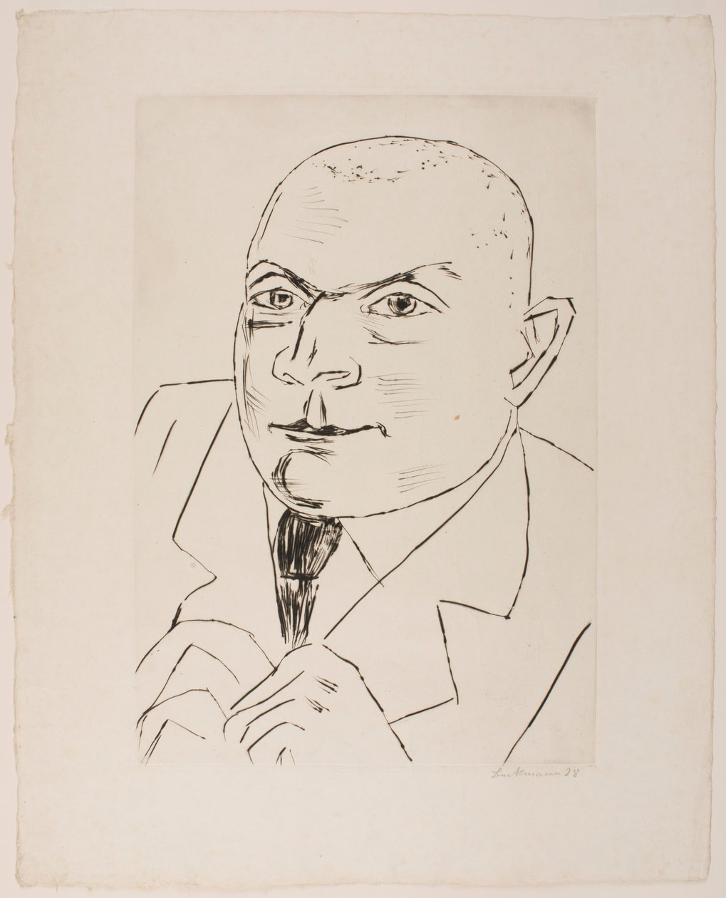 Portrét barona Simolina II. (velká verze) od Max Beckmann