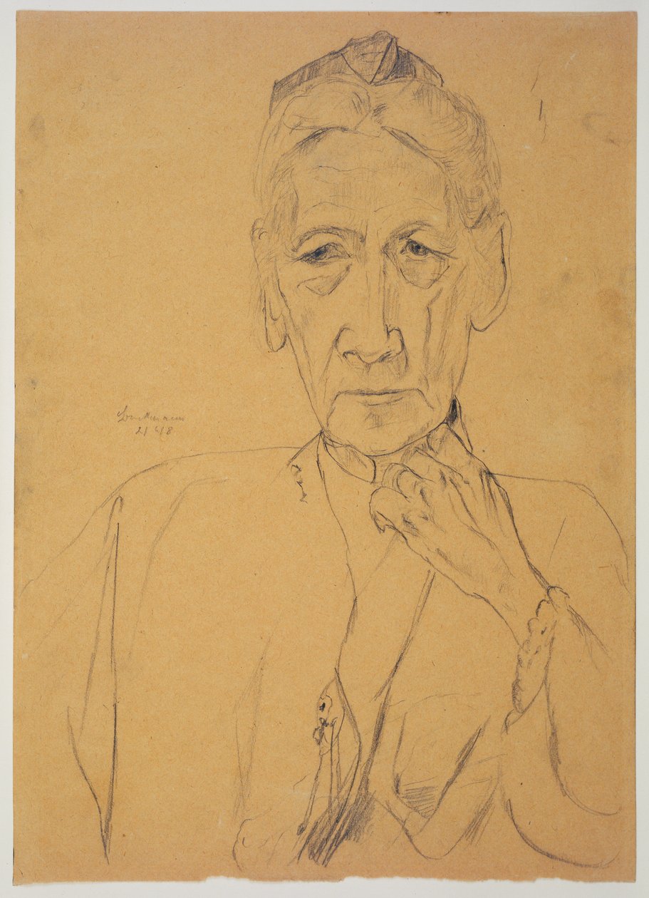 Portrét paní Tubeové v polopostavě, en face od Max Beckmann