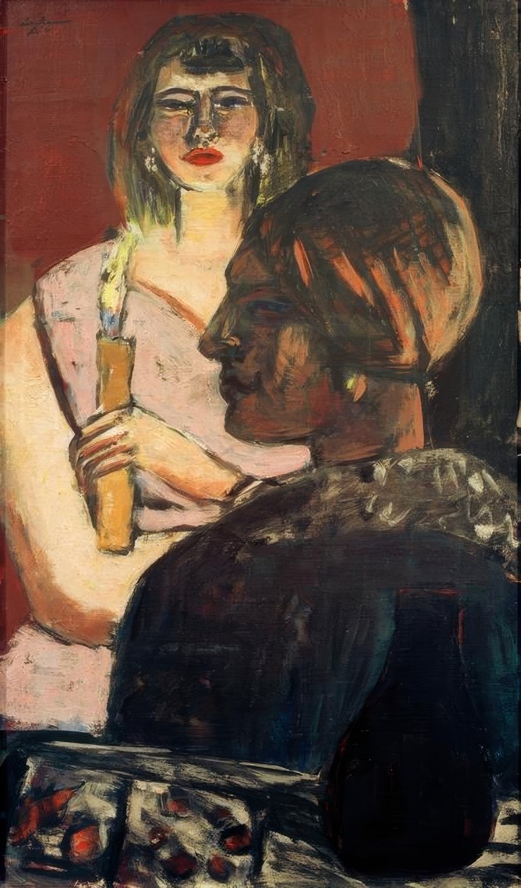 Quappi a indiáni od Max Beckmann