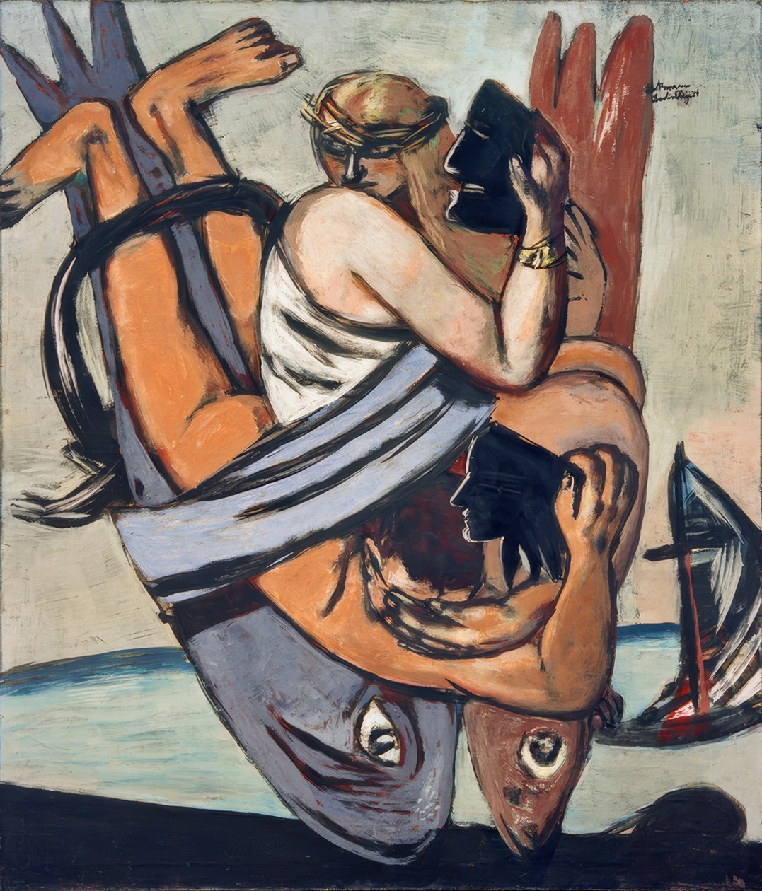 Cesta na ryby od Max Beckmann