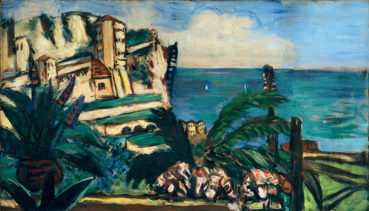 Krajina riviéry se skalami od Max Beckmann