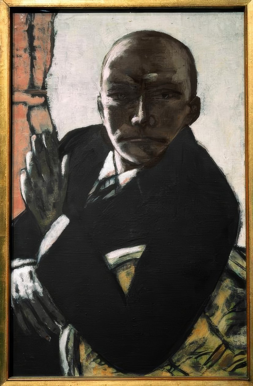 Autoportrét v černé barvě od Max Beckmann