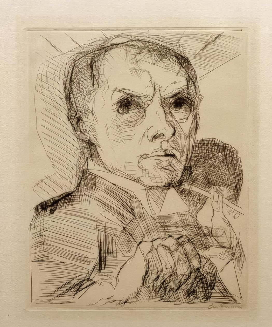 Autoportrét pomocí stylusu od Max Beckmann