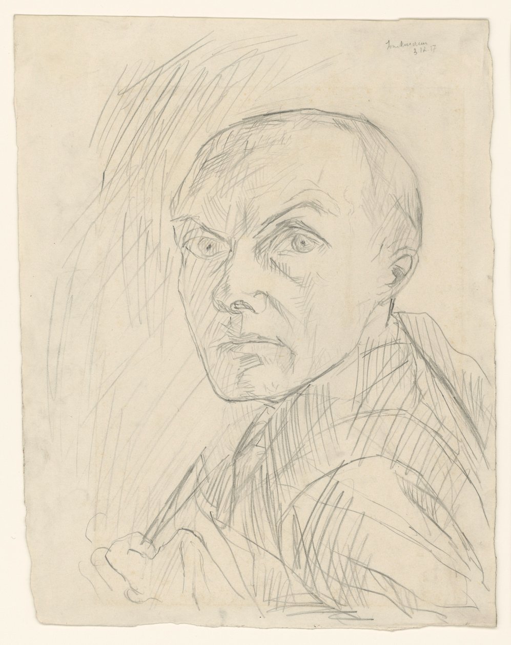 Autoportrét v poloprofilu směrem doleva od Max Beckmann