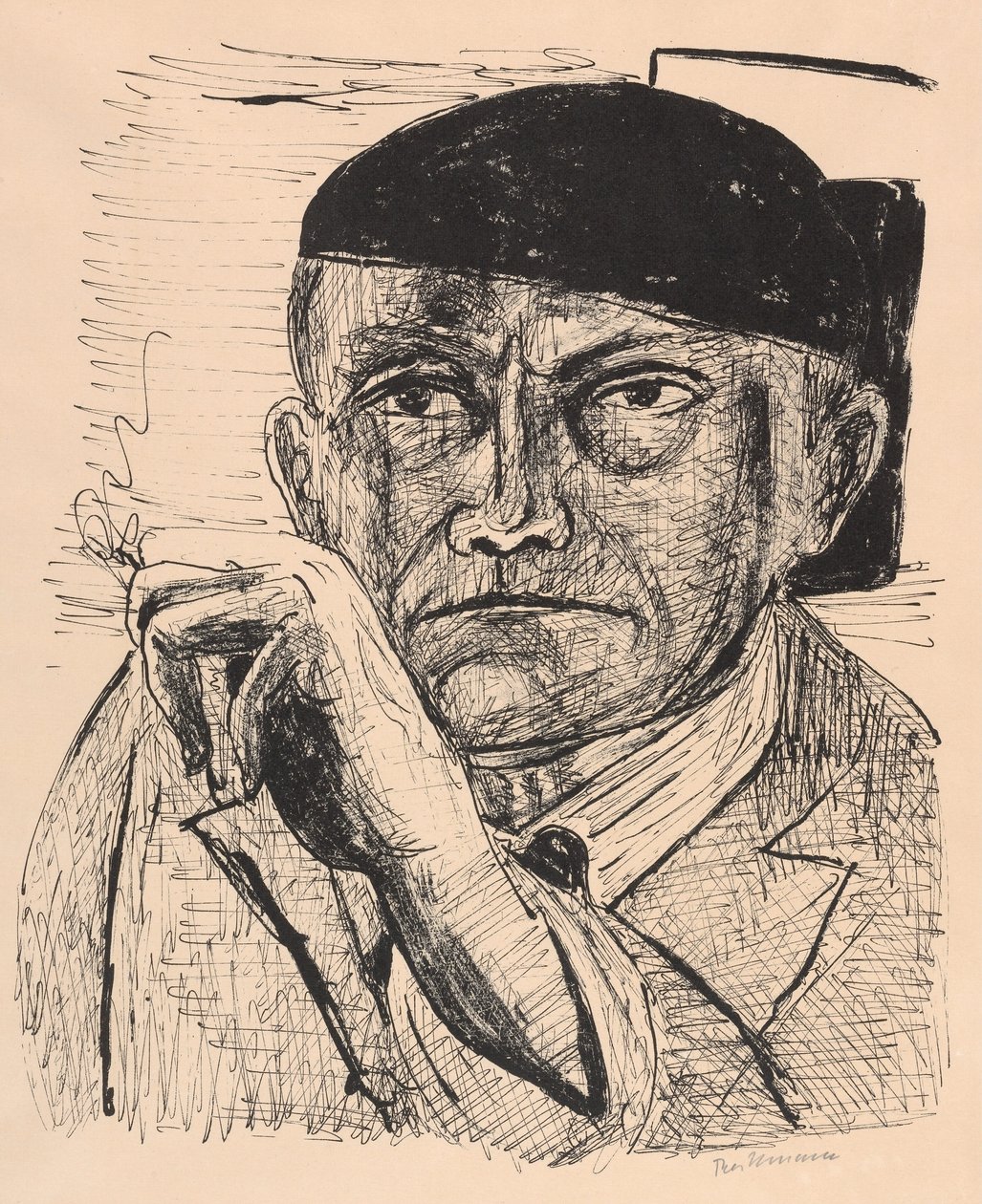 Autoportrét (vlastní podobizna) od Max Beckmann