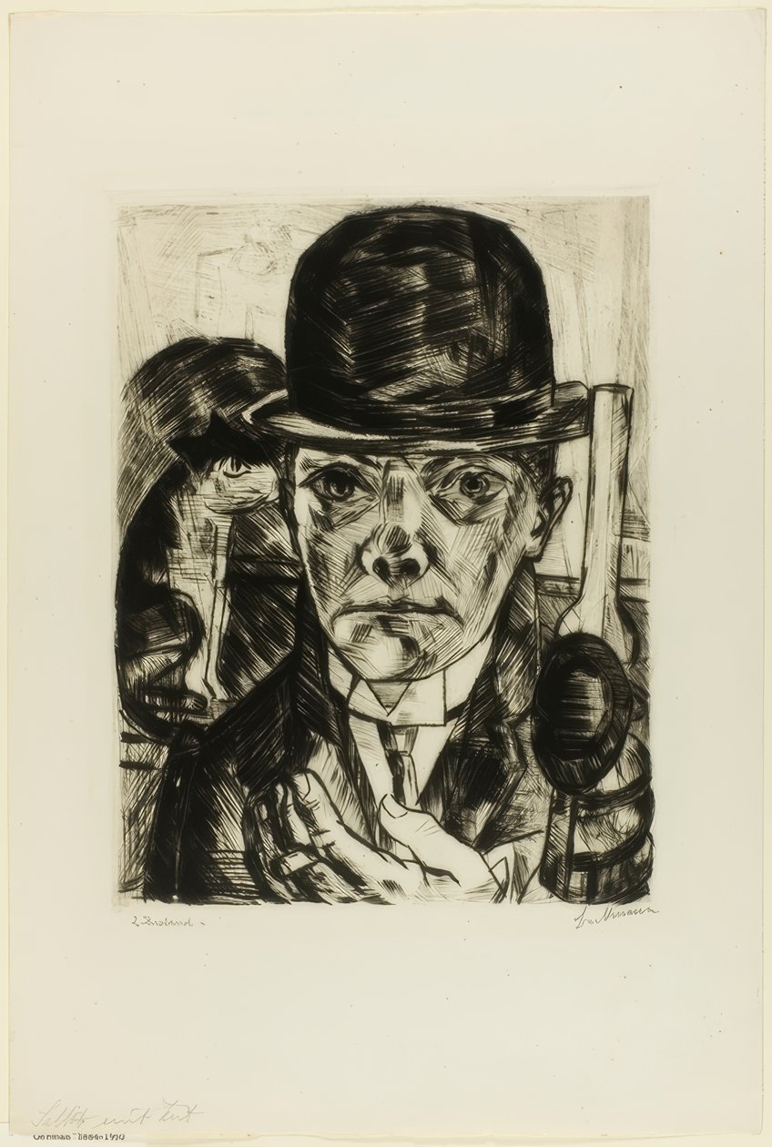 Autoportrét v buřince od Max Beckmann