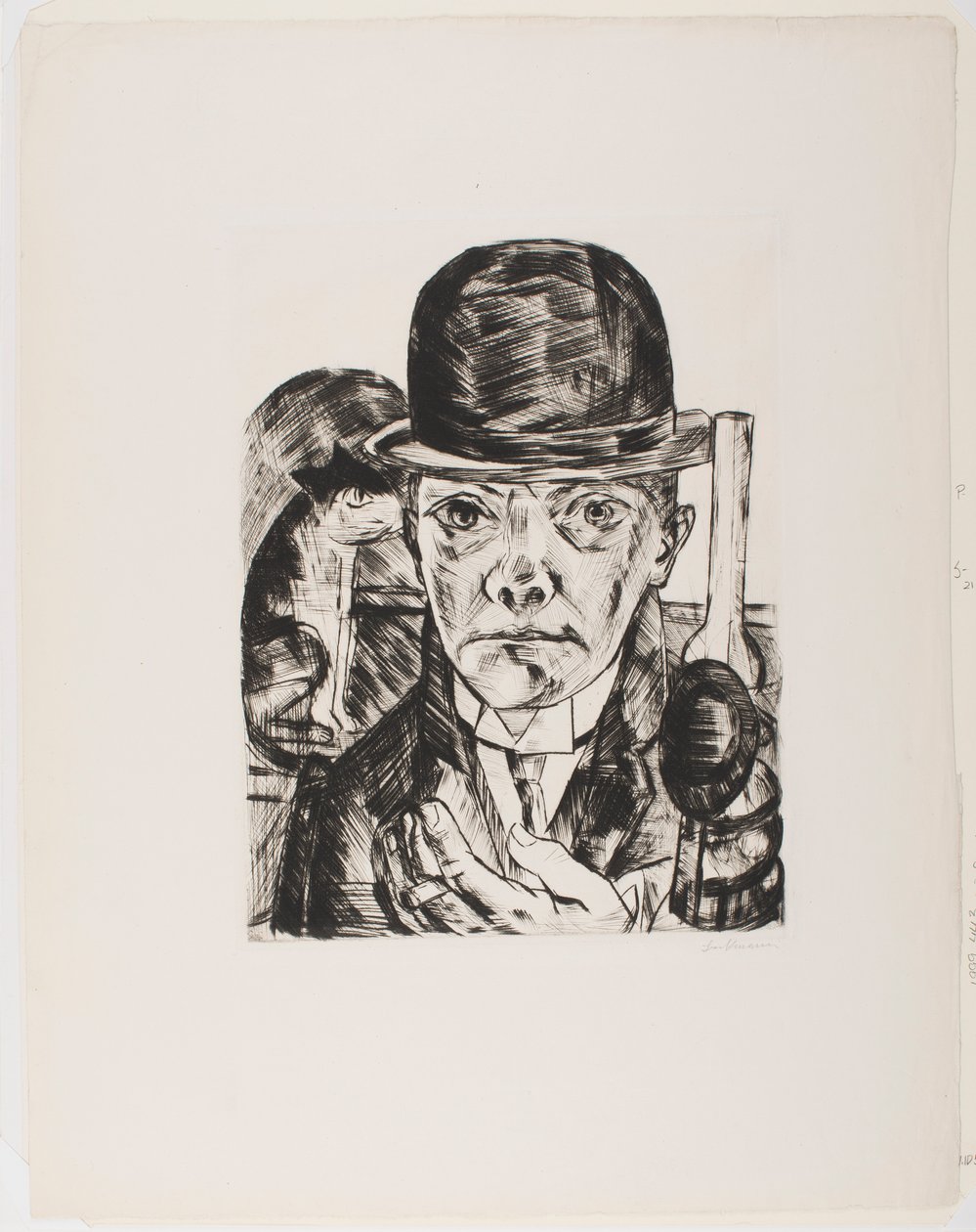 Autoportrét v buřince od Max Beckmann